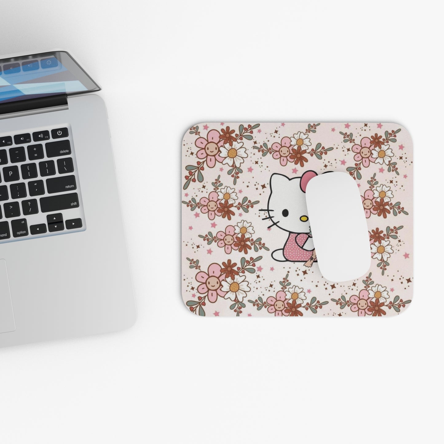 Flower Hello Kitty Mouse Pad (Rectangle)