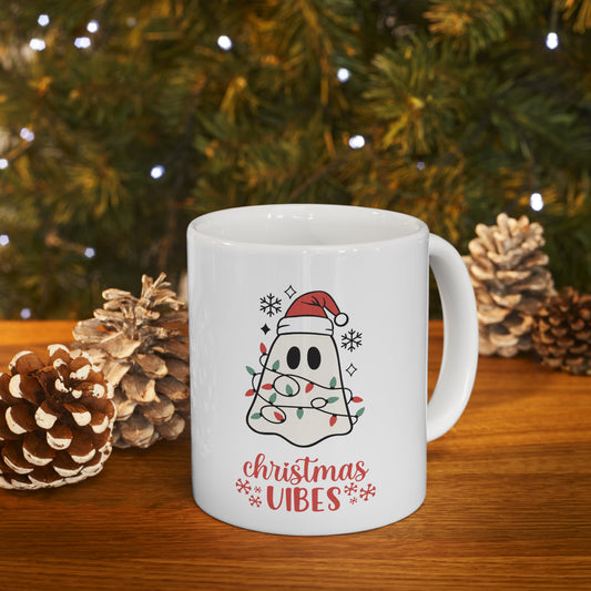 Ghost Christmas Vibes Mug 11oz