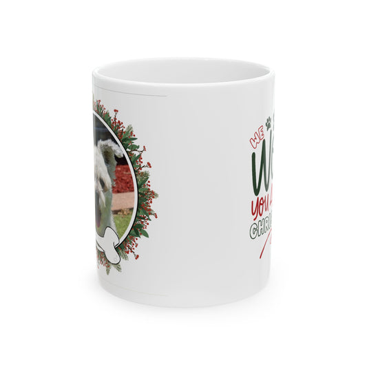 Personalized Holiday Pet Mug - Custom 11oz/15oz Ceramic Coffee Cup for Animal Lovers