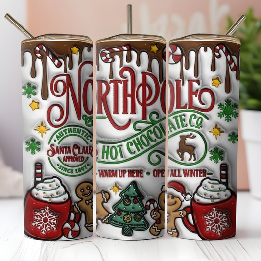 3D North Pole Tumbler